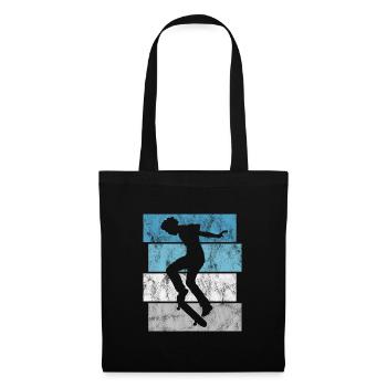 Skateboarder Skateboard Skater Skate Skateing - Sac en tissu - noir - Devant
