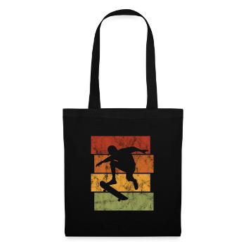 Skateboarder Skateboard Skater Skate Skateing - Sac en tissu - noir - Devant