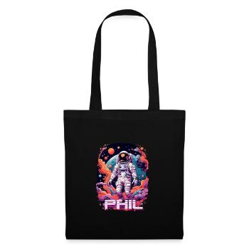 PHIL - Beautiful boy name with cool astronaut - Tote Bag - black - Front