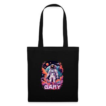 GARY - Beau nom de garçon avec astronaute cool - Sac en tissu - noir - Devant
