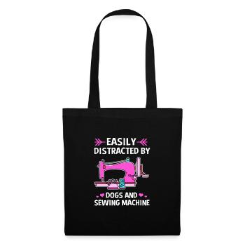 Sewing Machine Seamstress - Tote Bag - black - Front