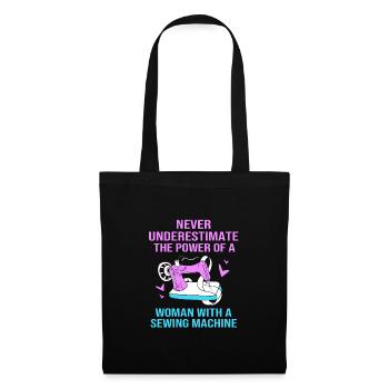 Sewing Machine Seamstress - Tote Bag - black - Front