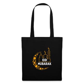 Muslim Islam Moslem Muslima Eid Mubarak - Stoffbeutel - Schwarz - Vorne