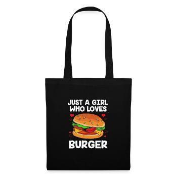 Cheeseburger Burger - Stoffbeutel - Schwarz - Vorne