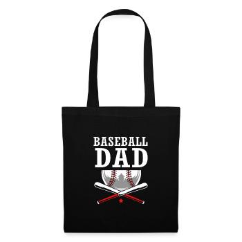 Baseball Fête des pères Papa Papa - Sac en tissu - noir - Devant
