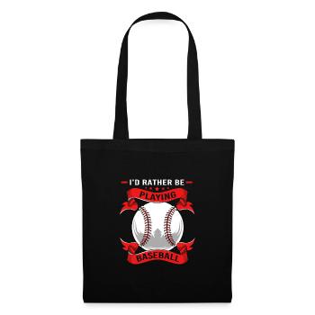 Baseball - Stoffbeutel - Schwarz - Vorne
