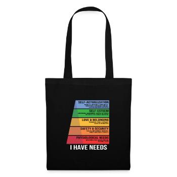 Psychologue scolaire, psychologue, psychothérapeute - Sac en tissu - noir - Devant
