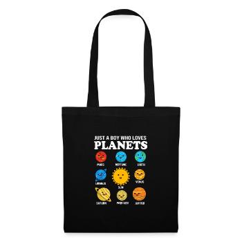 Univers du système solaire - Sac en tissu - noir - Devant
