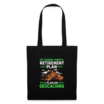 Géocaching Geocache Geocacher Pension - Sac en tissu - noir - Devant