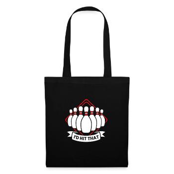 Bowling Bowler Bowling Skittles Bowling Ball - Tote Bag - black - Front