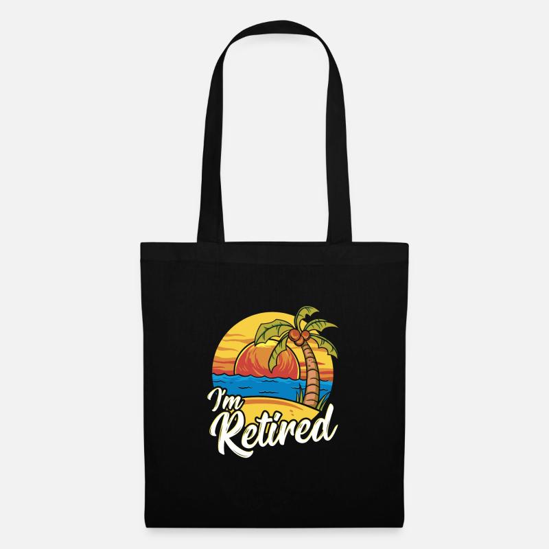 I'm Palm Tree retired - Tote Bag - black
