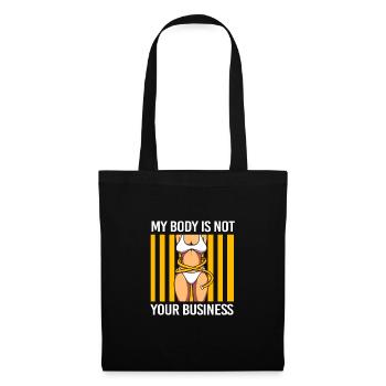 Positivité corporelle - Sac en tissu - noir - Devant