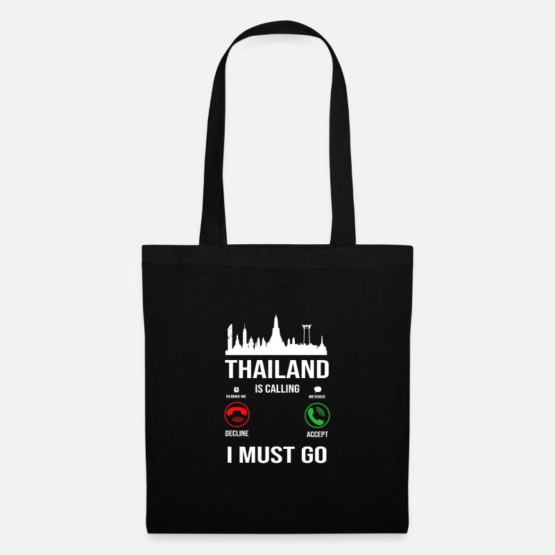Thailand Thai Sprache - Stoffbeutel - Schwarz