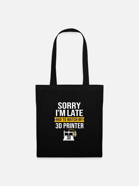 3D Druck - Stoffbeutel - Schwarz