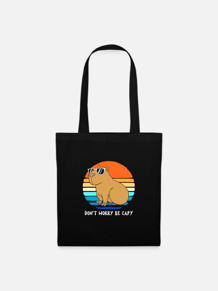 Capybara - Stoffbeutel - Schwarz