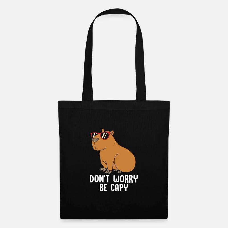 Capybara - Stoffbeutel - Schwarz