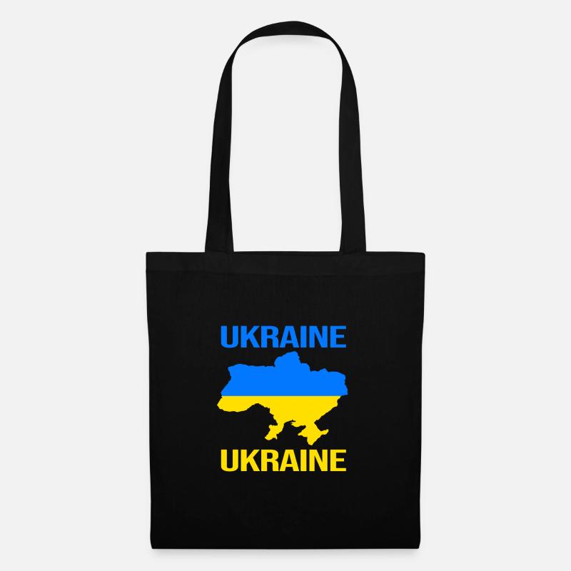 Ukraine - Stoffbeutel - Schwarz