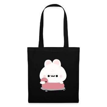 Lapin nageant - Sac en tissu - noir - Devant