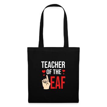 Langue des signes Enseignant sourd ASL - Sac en tissu - noir - Devant