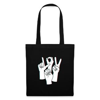Sign language sign ASL deaf - Tote Bag - black - Front