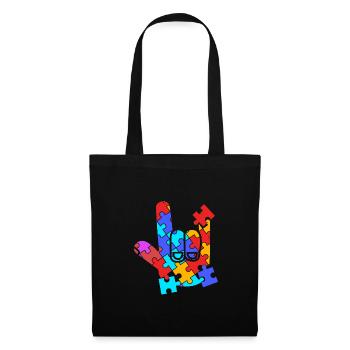 Sign language sign ASL deaf - Tote Bag - black - Front