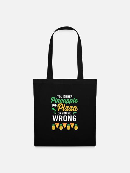 Pizza Hawaii Pizza Ananas - Stoffbeutel - Schwarz