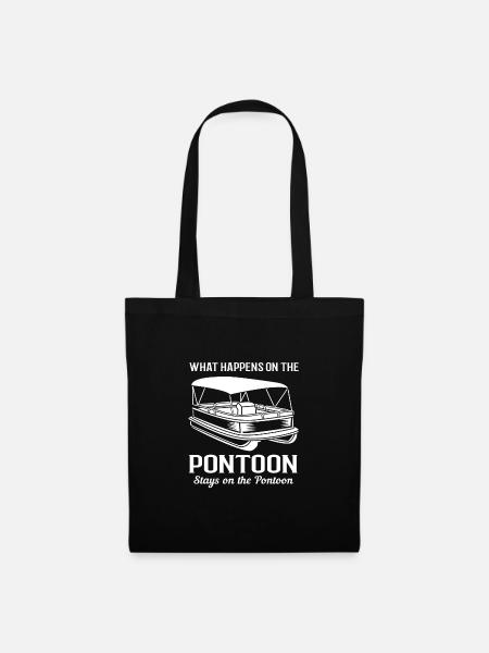 Pontonboot Boot Boote - Stoffbeutel - Schwarz
