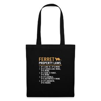 Furet - Sac en tissu - noir - Devant