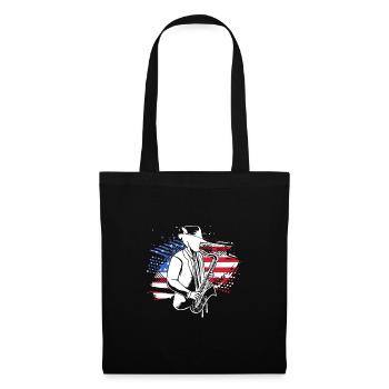 Saxophoniste saxophoniste - Sac en tissu - noir - Devant