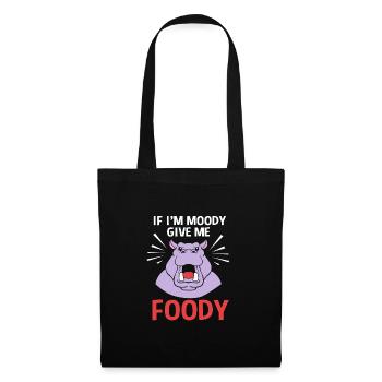 Hippopotame - Sac en tissu - noir - Devant