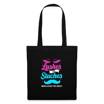 Weihnachten Gender Reveal Neugeborenes Babysprüche - Stoffbeutel - Schwarz - Vorne