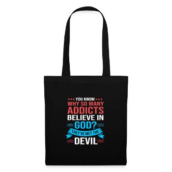 Drug-free addiction addicted - Tote Bag - black - Front
