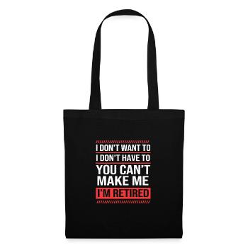 Retraité Retraité Retraité - Sac en tissu - noir - Devant