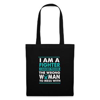 Ovarian Cancer Cancer Survivor Cancer - Tote Bag - black - Front