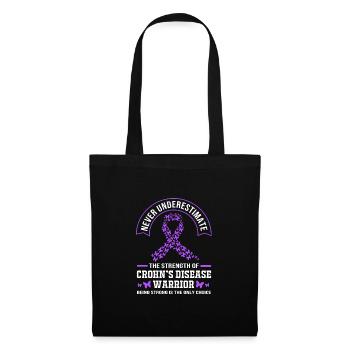 Maladie de Crohn - Sac en tissu - noir - Devant