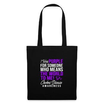Maladie de Crohn - Sac en tissu - noir - Devant