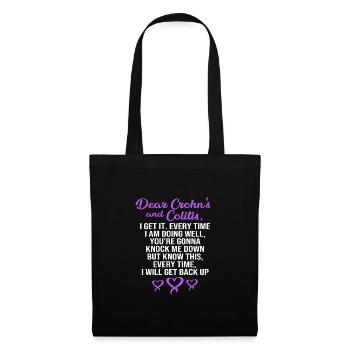 Maladie de Crohn - Sac en tissu - noir - Devant