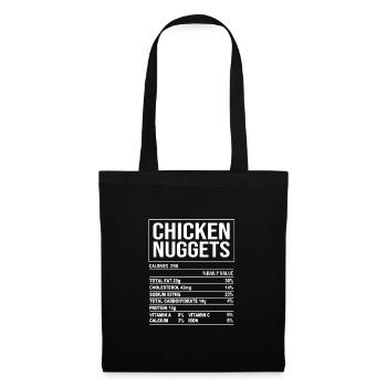 Nuggets de poulet - Sac en tissu - noir - Devant