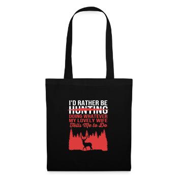 Chasse au chasseur - Sac en tissu - noir - Devant