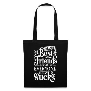 MEILLEURS AMIS MERDE AMIS MERDE DICTONS MOTIFS - Sac en tissu - noir - Devant