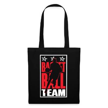 Équipe de basket-ball - Sac en tissu - noir - Devant