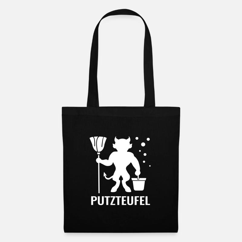 Putzteufel Putzfrau Putzmann Teufel sauber - Stoffbeutel - Schwarz
