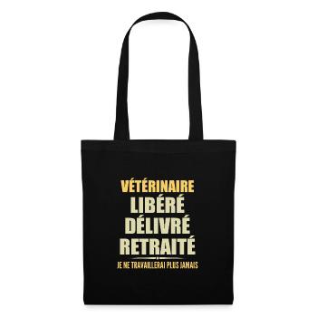 Veterinarian Celebrates Retirement with Humor Gift - Tote Bag - black - Front