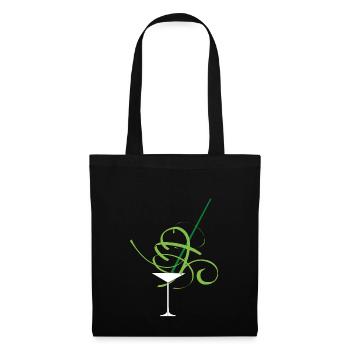 Cocktail Glass Black-Green - Tote Bag - black - Front