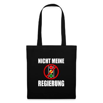 Nicht meine regierung - Stoffbeutel - Schwarz - Vorne