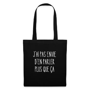j'ai pas envie d'en parler plus que ça - Sac en tissu - noir - Devant
