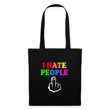 I hate people - Tote Bag - black - Front