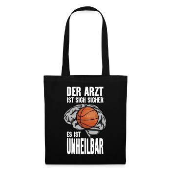 BASKETBALL BASKETBALLER BASKETBALLMANNSCHAFT - Stoffbeutel - Schwarz - Vorne
