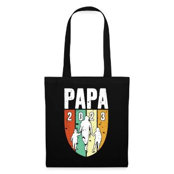 PAPA SEIT 2023 - Stoffbeutel - Schwarz - Vorne