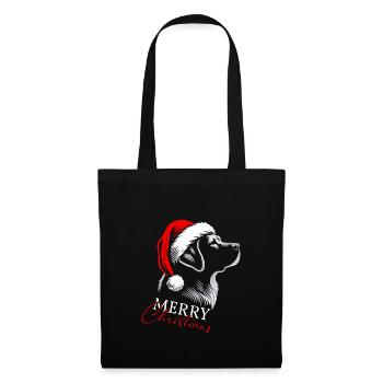 Labrador Retriever Joyeux Noël, Tête De Chien - Sac en tissu - noir - Devant